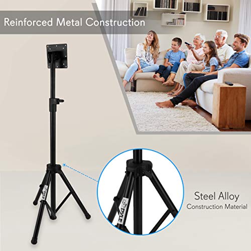 Pyle Premium LCD Flat Panel TV Tripod, Portable TV Stand, Foldable