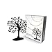 ZEYU HOME Jewelry Tree Stand Metal Jewelry Organizer Holder Display for Earrings Bracelets Necklaces (Black)