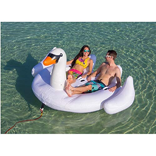 Swim Central Inflatable Double Giant Swan Towable Float, 96-Inch