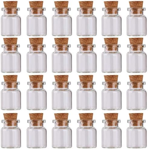 MaxMau 24 Sets of 5ml Small Glass Bottles