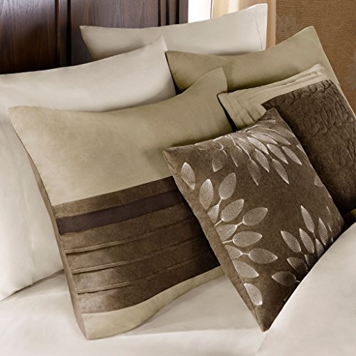 Madison-Park-Palmer-7-Piece-Comforter-Set-Natural-Queen-Pieced-Microsuede-Includes-1-Comforter-3-Decorative-Pillows-1-Bed-Skirt-2-Shams