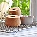 CHEFMADE Mini Angel Food Pan Set, 4PCS 4-Inch Non-stick Carbon Steel Chiffon Mold, FDA Approved for Oven Baking One Part Pan (Champagne Gold)