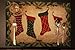 Tache 4 Piece Festive Christmas Holiday Hang My Stockings By the Fireplace Tapestry Placemat Set