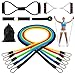 SiFREE Resistance Bands Set, 5 Packs Resistance Tubes Bands Include 1 Free 8-Shape Resistance Cord, Door Anchor, Foam Handles, Ankle Straps, Waterproof Carrying Bag