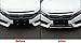Rqing For Honda Civic 10th 2016 2017 2018 Chrome Front Lower Grill Grille Mesh Cover Trims -2PCS