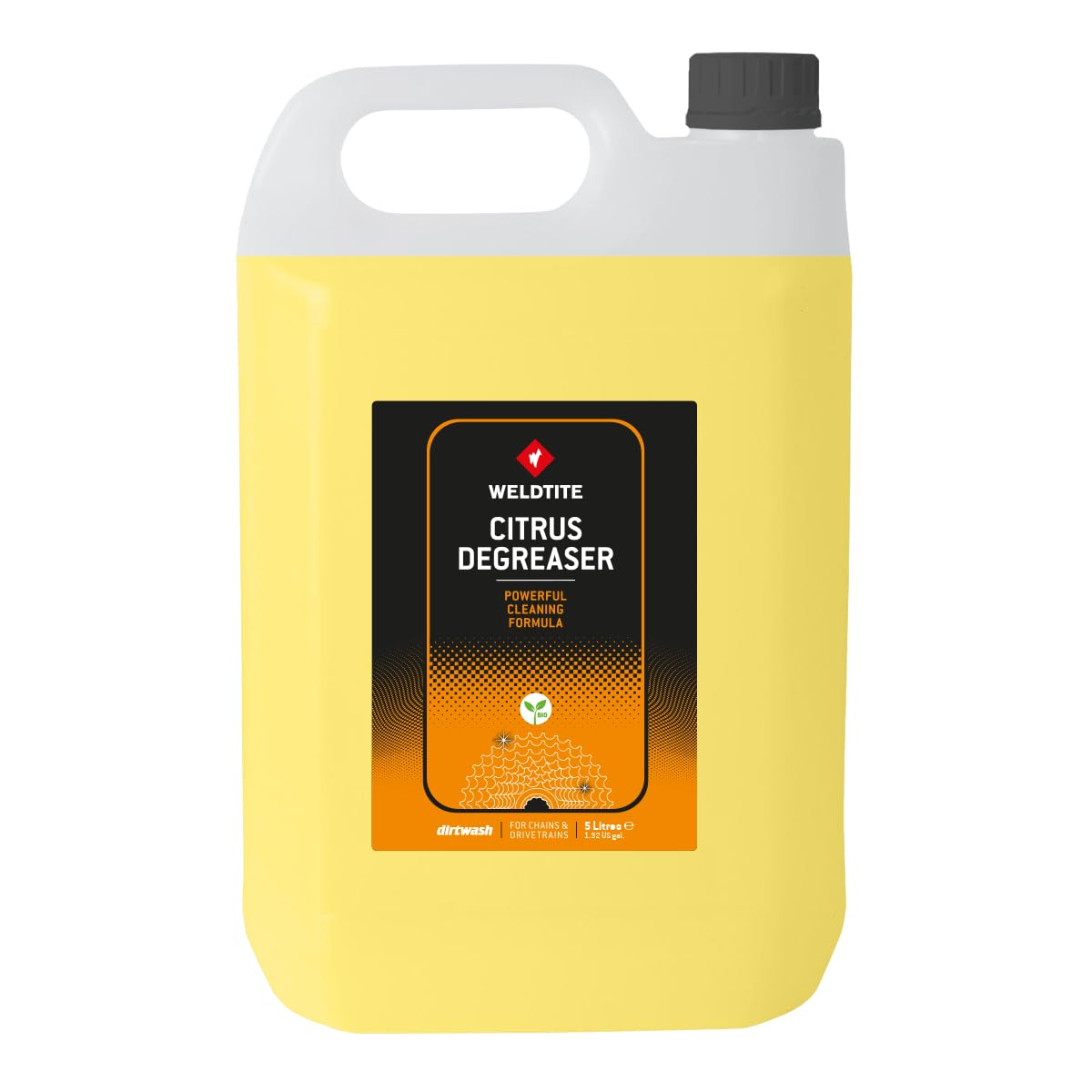 WELDTITE Citrus Degreaser Refill, Powerful Cleaning & Degreasing Formula for Bike Chains & Components, 5 Litres