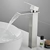 Dolinvo-Grifo-Lavabo-Cascada-Alto-Cuadrado-Niquel-Cepillado-Antihuellas-Grifo-Alto-Bano-Rectangular-Mezclador-Monomando Dolinvo-Grifo-Lavabo-Cascada-Alto-Cuadrado-Niquel-Cepillado-Antihuellas-Grifo-Alto-Bano-Rectangular-Mezclador-Monomando