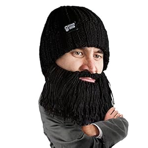 Beard Head - The Original Barbarian Vagabond Knit Beard Hat (Black)