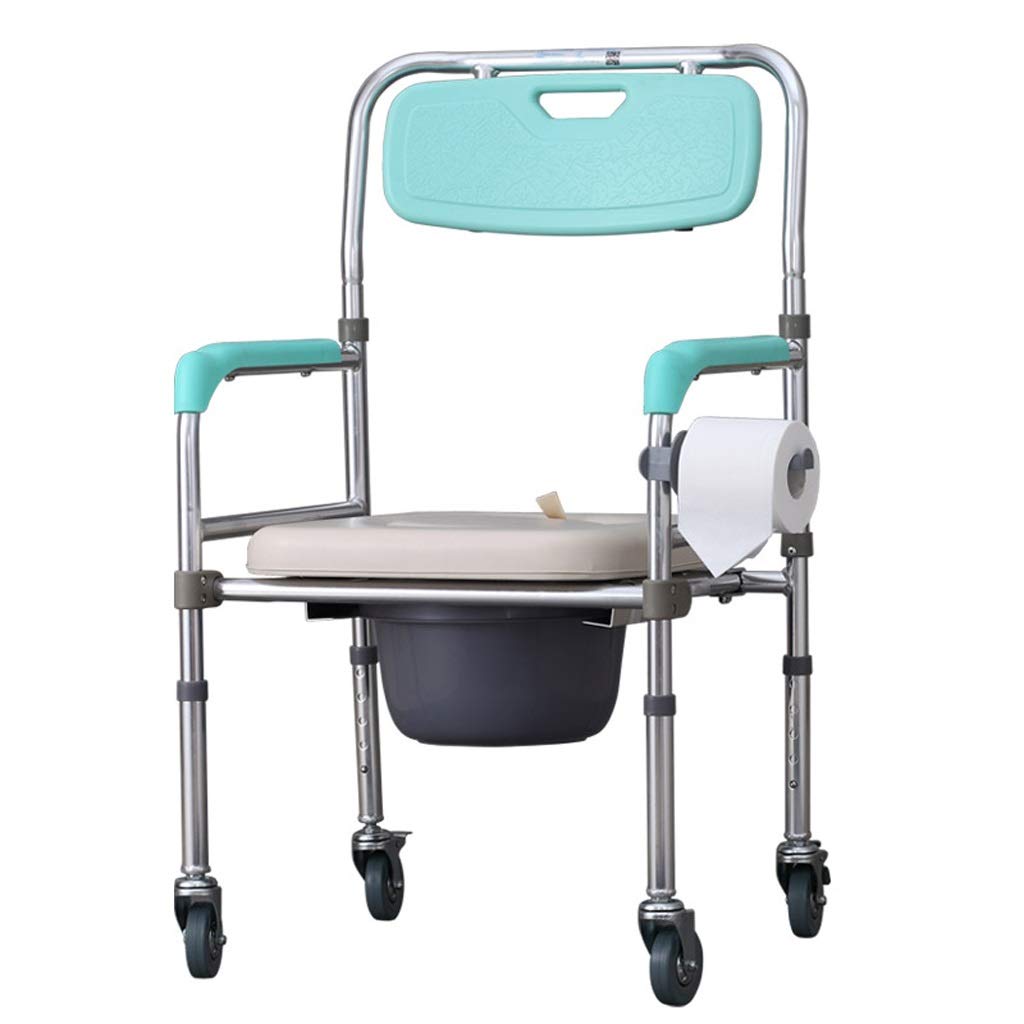 Buy BTIR Commode Chair w/Wheels,for The Elderly Disabled People