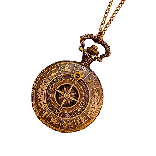 Rarelove vintage zodiac compass stainless steel necklac…