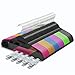 Sable Plastic Clothes Hangers 60 Pack Space Saving Ultra Thin with 10 Finger Clips, Non Slip, Heavy Duty, S-Shape for Tight Collars, 6 Flashy Colors for Shorts, Pants, Shirts, Scarves