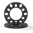WHEEL CONNECT Wheel Spacer, 10mm Thickness(3/8inch), Fit 6 Lugs Pattern 6x114.3, 6x120, 6x127, 6x130, 6x132, 6x135, 6x139.7,Forged 6061 Aluminum, Anodised Black Surface, Pack of 2.