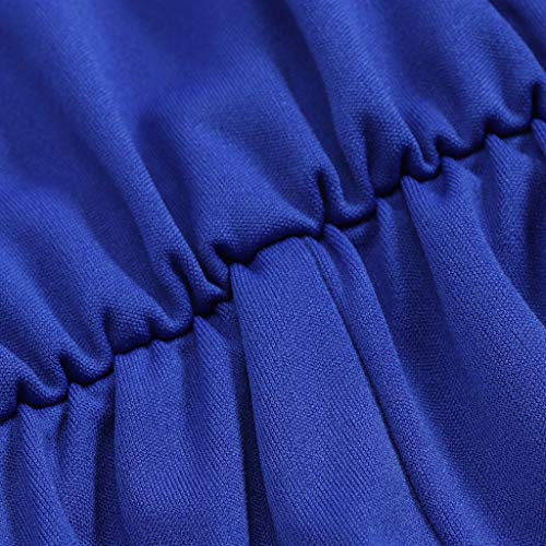 Sunyastor Womens Short Sleeve One Piece Jumpsuit Cocktail Romper Pant Suit Clubwear Straight Leg Jumpsuit with Belt (B Blue, Large)