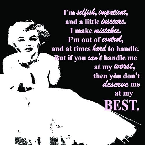 Marilyn Monroe Quote 6x6 Mini CANVAS Gallery Wrap it can HANG or SIT! GREAT GIFT!