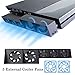 SUNKY PS4 USB External 5-Fan Super Turbo Temperature Cooling Fan with USB Cable Black for Sony Playstation 4 Gaming Console
