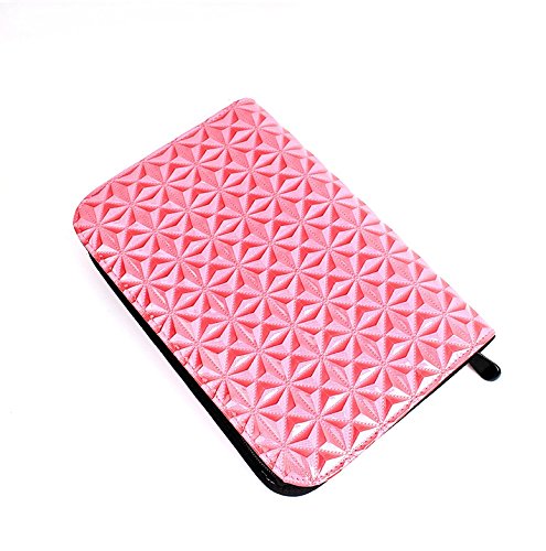 SMITH CHU Hair Shear Scissors Bag Holder - Barber Pouch Cases for Hairdressers - Salon Tools Holster Diamond Quilted Pattern Bag (pink)
