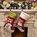 WEWILL Classic Christmas Stockings Set of 2 Santa, Snowman Xmas Character 17-Inch (Style 1)