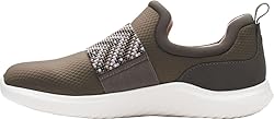 Clarks Women's Nova Way Sneaker, Dark Olive, 9.5 Wide