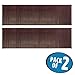 mDesign Long Bamboo Rectangular Spa Bath Mat/Runner Rug with Fabric Trim - Water Resistant - for Bathroom Vanity, Bathtub/Shower, Entryway - 60
