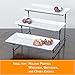 Porcelain 3 Tier Serving Tray - Rectangular Tier Serving Tray - Party Dessert Tiered Tray, 12-Inch Plate Set - White Tiered Cake Serving Stand- Dishwasher Safe Porcelain Appetizer 3-Tier Stand