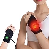 USB Wrist Brace Heating Pad Adjustable Heated Wrist Brace Wrap 3 Heating Levels Wrist Warmer Electric Heating Pad for Wrist and Hand Wrist Support to Relieve Pain