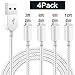 iPhone Charger,TNSO MFi Certified Lightning Cable 4 Pack [3/6/6/10FT] Extra Long Nylon Braided USB Charging & Syncing Cord Compatible iPhone Xs/Max/XR/X/8/8Plus/7/7Plus/6S/6S Plus/SE/iPad/Nan More