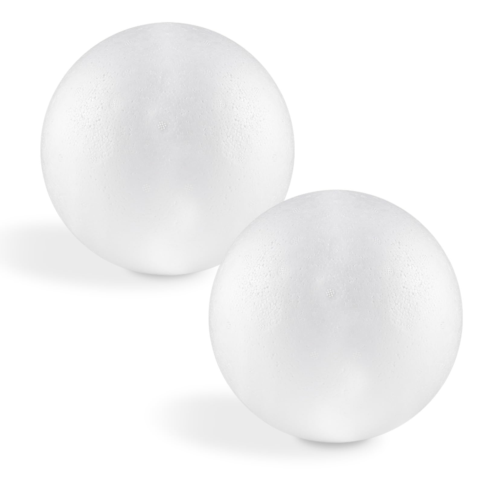 niCWhite White Foam Balls Polystyrene Craft Balls Art Decoration Balls for School Projects, Kids DIY Art Crafts and Christmas Party Decoration (20)