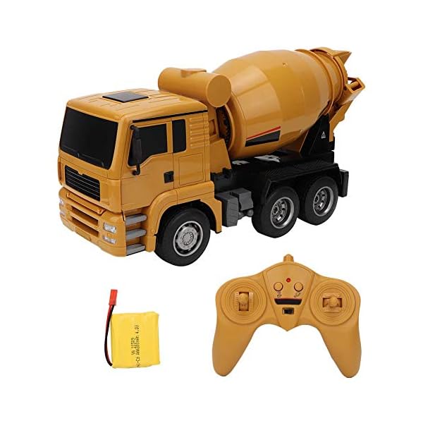 Dilwe RC Mixer Car, 1/18 6 Kanal Cement Truck BAU Spielzeug Licht ferngesteuertes Fahrzeug für Kinder