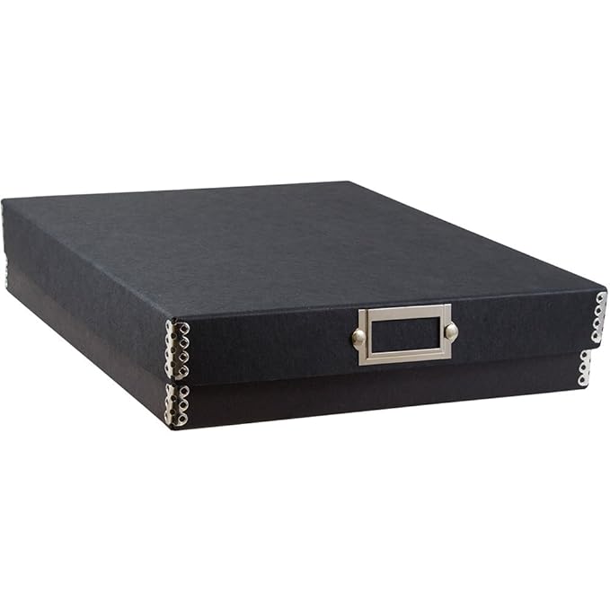 JAM PAPER File Box - 12 x 9 1/2 x 2 14/ - Black Kraft - Sold individually
