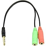 AKORD PC Headset to Smartphone Adapter Dual 3.5 mm Male to Female Splitter Cable