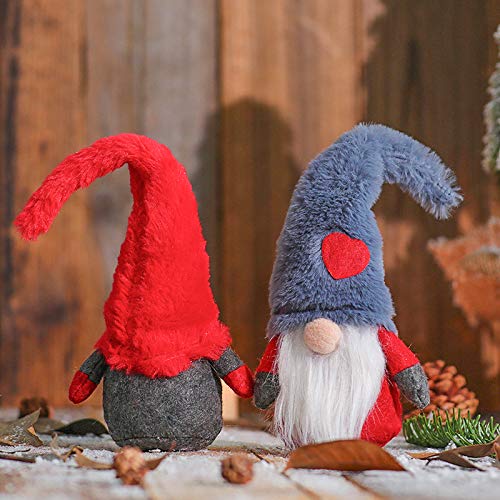 FuturePlusX Swedish Santa Gnome Plush, 3PCS Handmade Scandinavian Tomte Santa Scandinavian Gnome Plush Heart for Christmas Santa Decoration Table Decor