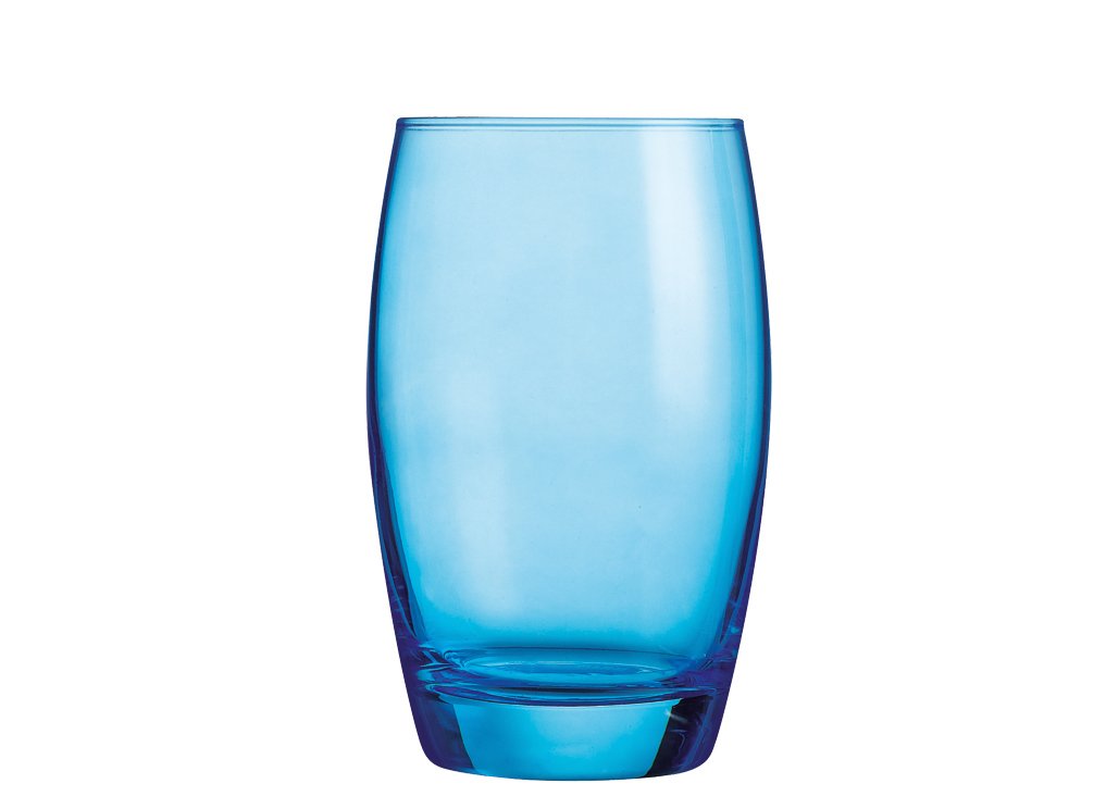 Arcoroc ARC Salto Color Studio Whisky Glass, Set of 6, Glass, Blue, Longdrink 350ml