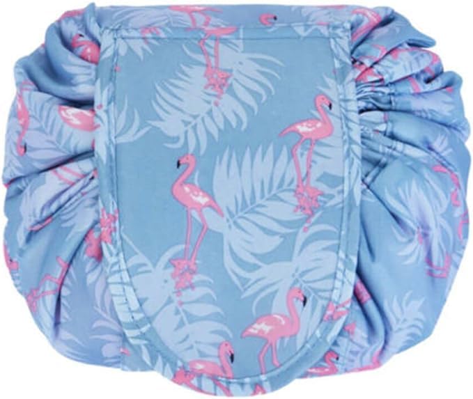 Drawstring Make up Bag Portable Large Travel Cosmetic Bag Pouch Travel Makeup Pouch Storage Organiser for Women Girl