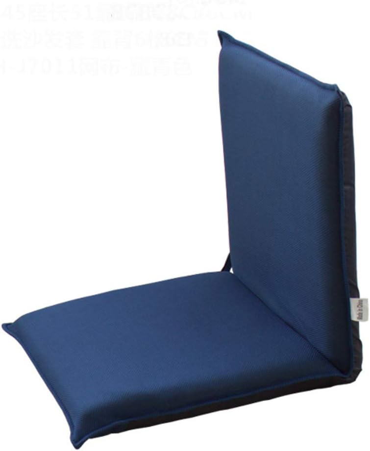 WUTRBYZ Suede Tatami Floor chair,Floating window Zaisu Small folding Bed Legless chair Foldable floor seating Japanese Meditation-Blue