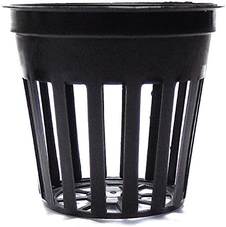 Teku 100 2 Inch Net Slit Pots for Hydroponic Aeroponic Use, Black