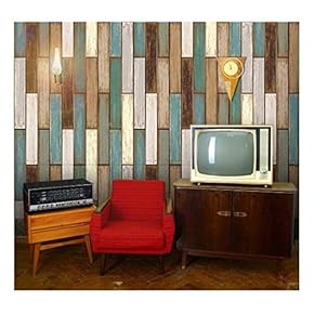 Vertical Retro Rich Earthy Colored Wood Textured Paneling Pattern - Wall Mural, Removable Wallpaper, Home Decor - 66x96 inches
