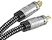 SecurOMax Digital Optical Audio Cable (Toslink, S/PDIF, ADAT, EIAJ) with Braided Cord, 6 Feet