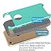 Tekcoo iPhone 6S Case, (TM) iPhone 6 / 6S (4.7 INCH) [Shock Absorbing] [Scratch Proof] Hybrid Impact Defender Slim Hard Case Cover Plastic Shell Outer +TPU Rubber Silicone Inner [Turquoise/Grey]