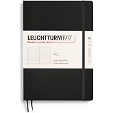 LEUCHTTURM1917 - Notebook Softcover Composition B5-123 Numbered Pages for Writing and Journaling (Dotted, Black)