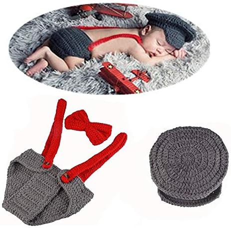MSFS Newborn Baby Photo Costume Crochet Outfits Cute Photograph Props for Boy Girls