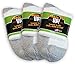 Loose Fit Stays Up Men's and Women's Casual Lower Cut Socks (Pack of 3) Made in USA, Cushioned Sole (US, Alpha, Medium, Regular, Regular, White)