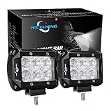 MICTUNING CREE Led Light Bar, 2PCS 4Inch 18W Flood