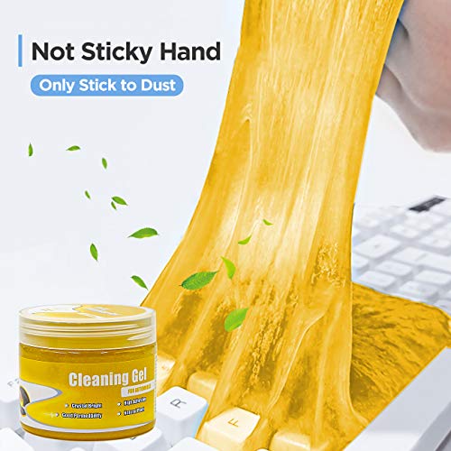 Universal Cleaning Gel for Car Vents, Keyboards,Car Interiors,Home, Electronics Remove Dust Cleaning Gel (Yellow + Red)