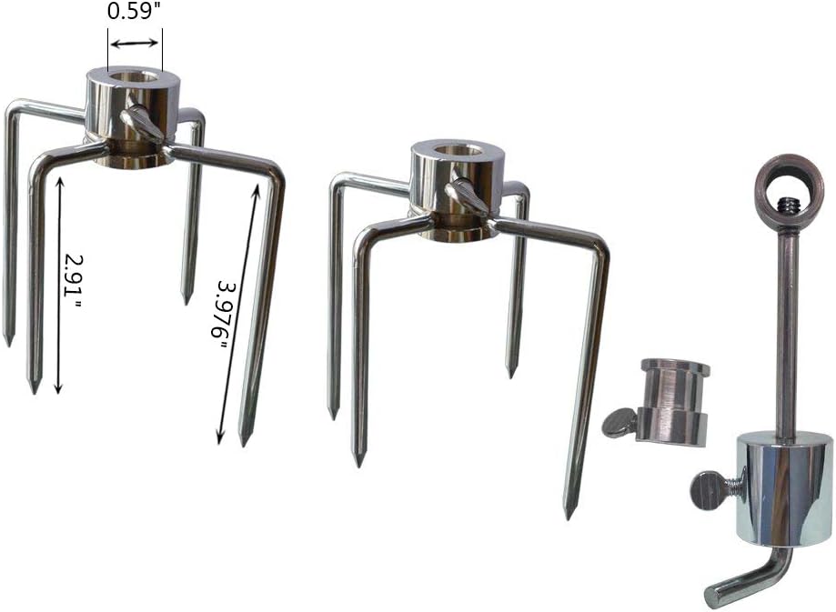 onlyfire 6006 Grill Replacement Rotisserie Meat Forks(1-Pair) Kit with Spit Counter Balance and Bushing - Fits 1/2" Hexagon & 3/8" and 5/16" Square Spit Rods : Garden & Outdoor