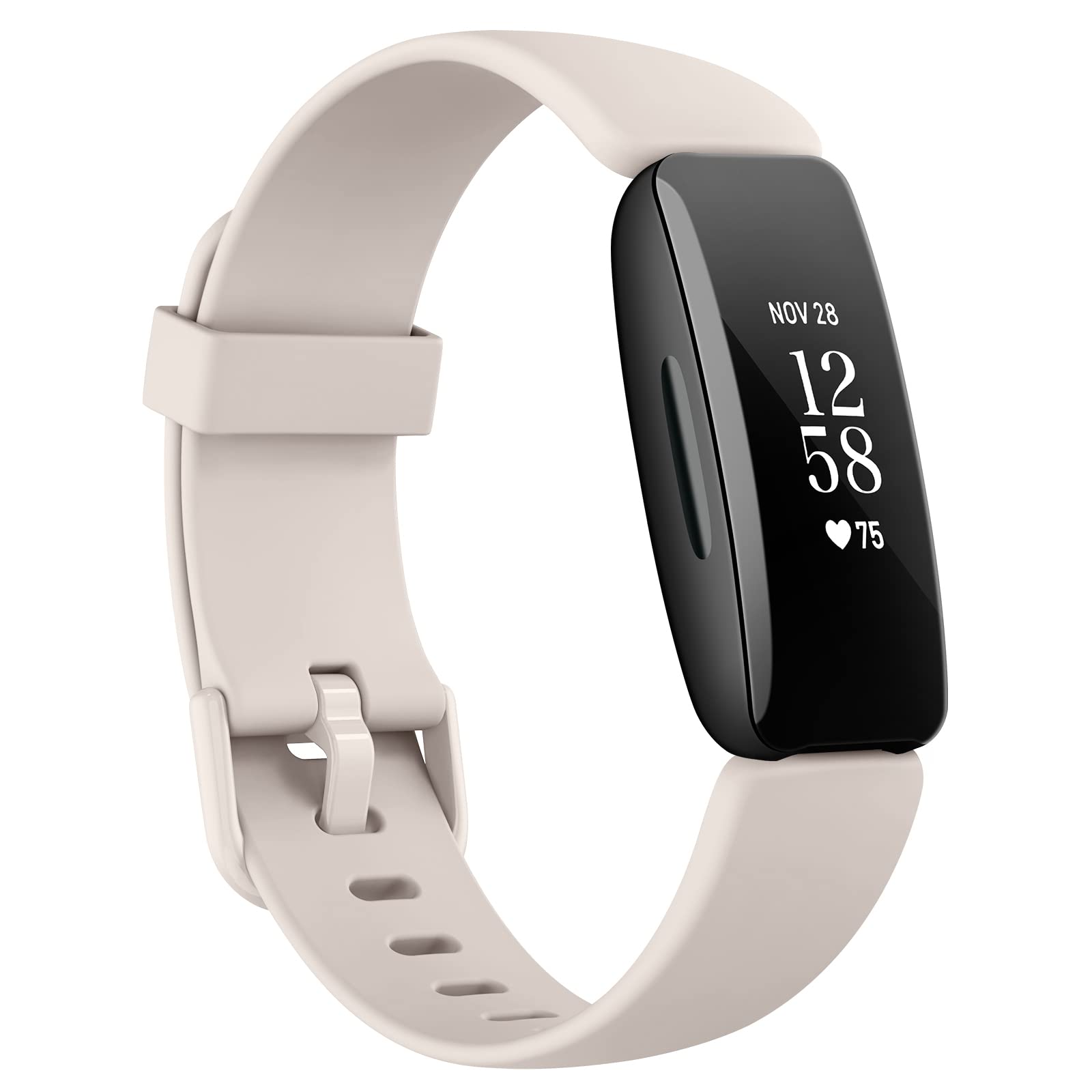 AK Straps Compatible Fitbit Inspire 2 Strap - Soft Silicone Sport Replacement Wristband (5.1''-8.1'', Starlight)