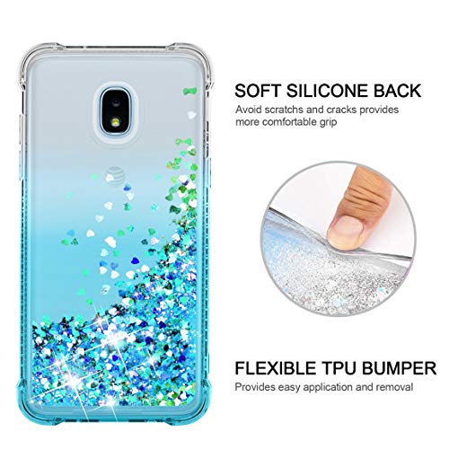 Tmacker Samsung Galaxy J3 18 Case Galaxy J3 Star J3 Orbit J3 Vj3 Achieve J3 Top Sol 3 Phone Case Glitter Quicksand Shockproof Protective Phone Cover For Girls Women Teal Pricepulse