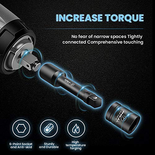 Set Bussole A Impatto Anbull 3/4" - 20 Pezzi Metriche, CR-V, Con Cricchetto E Accessori - Foto 9