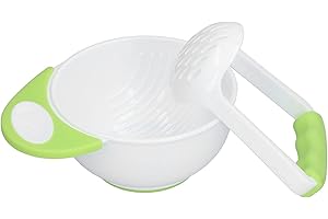 FTVOGUE Baby Food Mash Bowl Set - Long Handle, Easy to Use, Fruit & Vegetable Puree Maker - Green