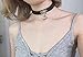 GIANCOMICS 2 O-Rings PU Leather Choker Necklace Goth Girl Women Collar Hoop Chain o-Black