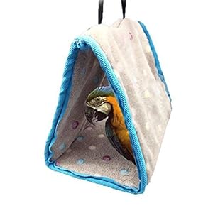 Image of Winter Warm Bird Nest House Hut for Parrot Macaw African Grey Amazon Eclectus Parakeet Cockatiel Cockatoo Conure Lovebird Cage Toy
